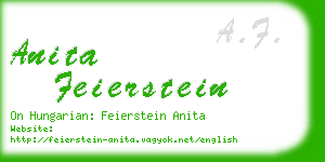 anita feierstein business card